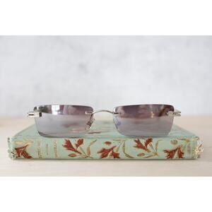 Vintage Y2K sunglasses 1990s Matrix Agent Rimless Eyewear Grunge Goth Festival